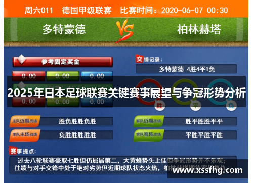 2025年日本足球联赛关键赛事展望与争冠形势分析